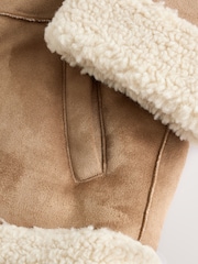 Neutral Faux Shearling Coat (3-16yrs) - Image 11 of 12
