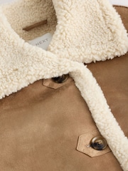 Neutral Faux Shearling Coat (3-16yrs) - Image 12 of 12