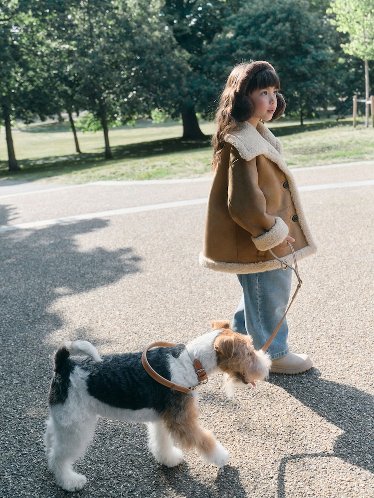 Neutral Faux Shearling Coat (3-16yrs) - Image 2 of 12