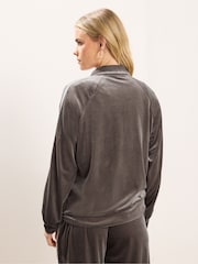 PixieGirl Petite Brown Velour Stripe Jacket - Image 2 of 6