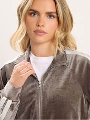 PixieGirl Petite Brown Velour Stripe Jacket - Image 3 of 6