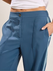 PixieGirl Petite Blue Side Stripe Wide Leg Trousers - Image 4 of 5