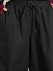 PixieGirl Petite Black Poplin Cuffed Balloon Joggers - Image 4 of 5