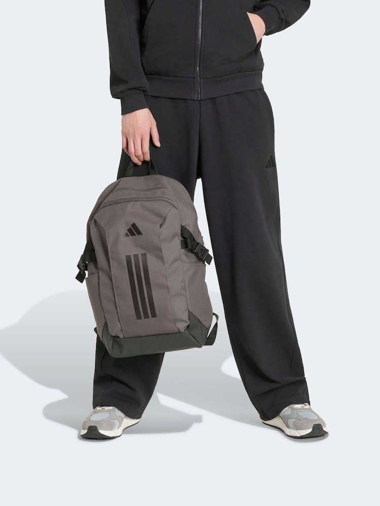 adidas Brown/Black 3 Stripe VIII Bag - Image 2 of 8