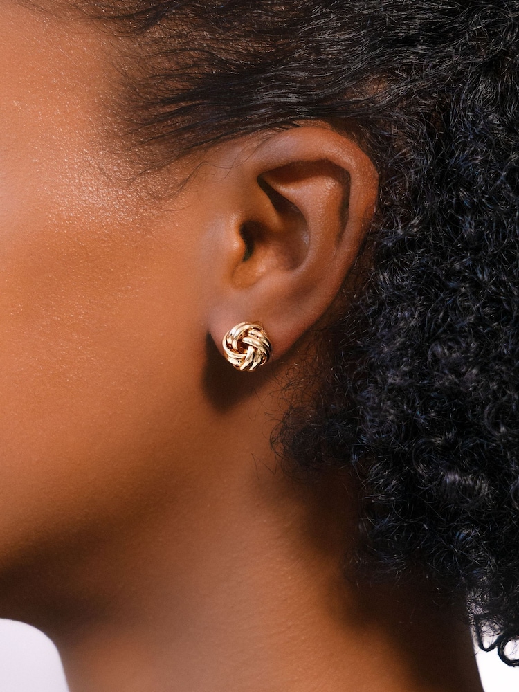 Lauren Ralph Lauren Gold Tone Knot Stud Earrings - Image 2 of 2 Lauren Ralph Lauren Gold Tone Knot Stud Earrings - Image 2 of 2