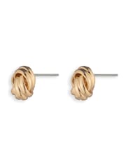 Lauren Ralph Lauren Gold Tone Knot Stud Earrings - Image 3 of 5