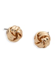 Lauren Ralph Lauren Gold Tone Knot Stud Earrings - Image 4 of 5