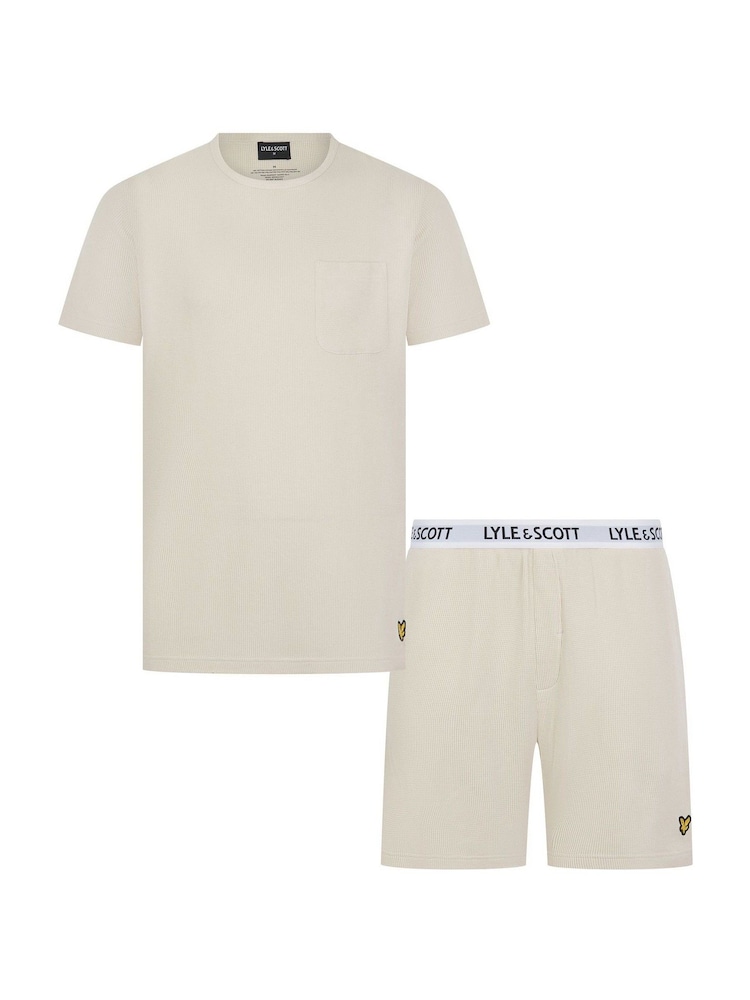 Lyle & Scott Cream Shane Premium Loungewear Set - Image 1 of 5 Lyle & Scott Cream Shane Premium Loungewear Set - Image 1 of 5