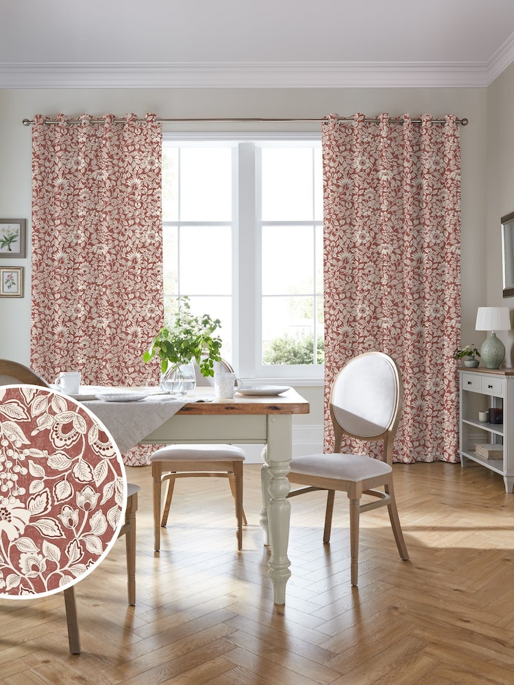 Laura Ashley Red Oastbrook Flowers Made to Measure - Image 1 of 9 Laura Ashley Red Oastbrook Flowers Made to Measure - Image 1 of 9