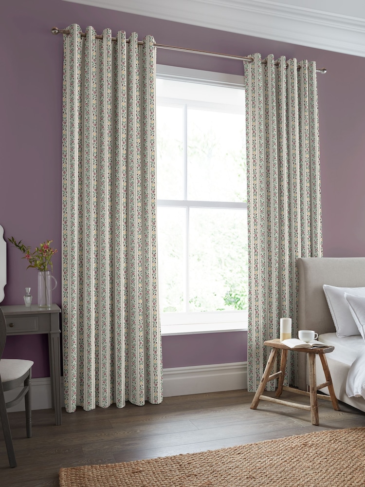 Laura Ashley Dusky Plum Purple Talon Stripe Made to Measure - Image 2 of 9