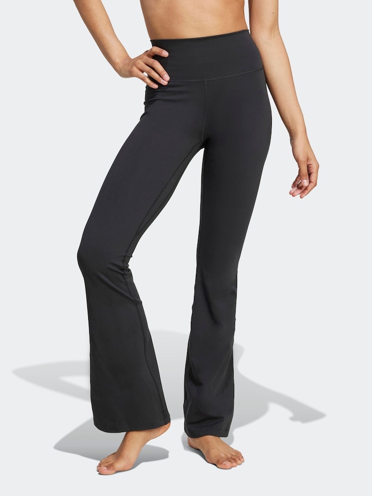 adidas Black All Me Flare Leggings - Image 1 of 7