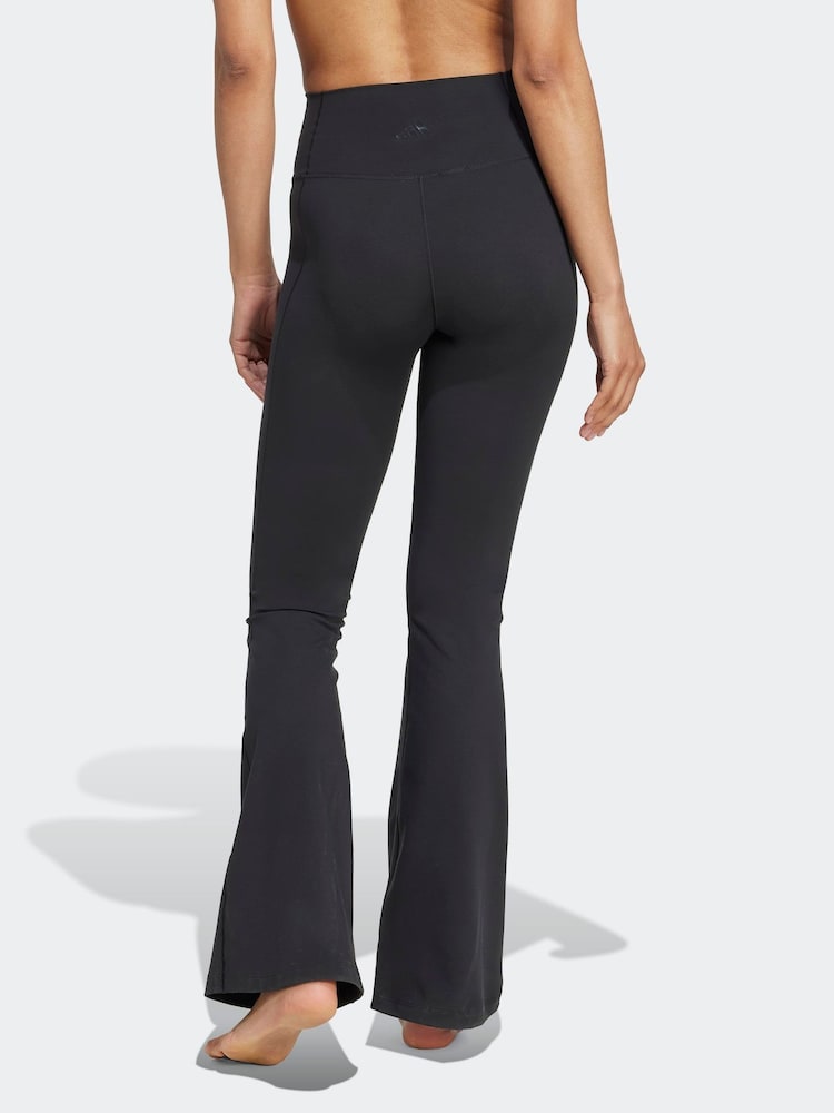 adidas Black All Me Flare Leggings - Image 2 of 7