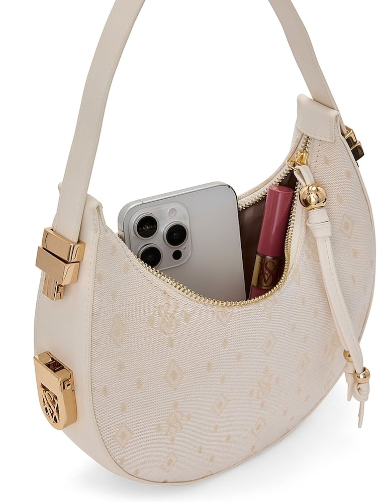 Victoria's Secret White Foyard Adjustable Shoulder Bag - Image 4 of 4