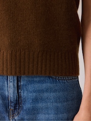 Jigsaw Brown Cloud Cashmere Crew Tank - Image 2 of 6