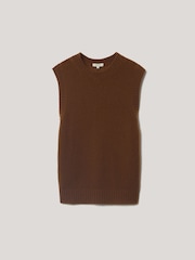 Jigsaw Brown Cloud Cashmere Crew Tank - Image 6 of 6