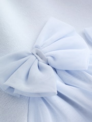 Baker by Ted Baker Blue Bow Mesh Godet Sweat Dress - Image 16 of 16