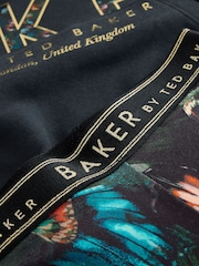 Baker by Ted Baker Black Oversized Metallic Logo Hoodie & Leggings Set 2 Piece - Image 10 of 14
