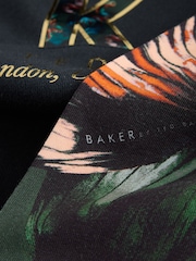Baker by Ted Baker Black Oversized Metallic Logo Hoodie & Leggings Set 2 Piece - Image 12 of 14