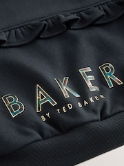 Baker by Ted Baker Black Oversized Metallic Logo Hoodie & Leggings Set 2 Piece - Image 13 of 14
