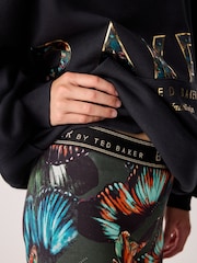 Baker by Ted Baker Black Oversized Metallic Logo Hoodie & Leggings Set 2 Piece - Image 5 of 14