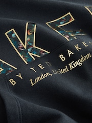Baker by Ted Baker Black Oversized Metallic Logo Hoodie & Leggings Set 2 Piece - Image 8 of 14