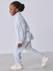 Baker by Ted Baker Velour Peplum majica za jogger & Set Donjeg dela trenerke Balon kroj 2 Piece - Slika 2 od 7