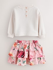 Baker by Ted Baker Sweat Top & Printed Tiered Skirts Set 2 Piece - Εικόνα 2 του 6