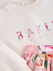 Baker by Ted Baker Sweat Top & Printed Tiered Skirts Set 2 Piece - Εικόνα 3 του 6