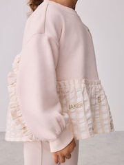 Baker by Ted Baker 2 Piece Gingham Bow Sweat Top & Flare Leggings Set - Slika 3 iz 12