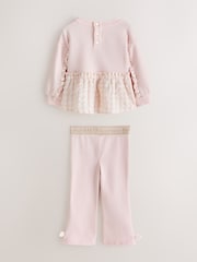 Baker by Ted Baker 2 Piece Gingham Bow Sweat Top & Flare Leggings Set - Slika 8 iz 12