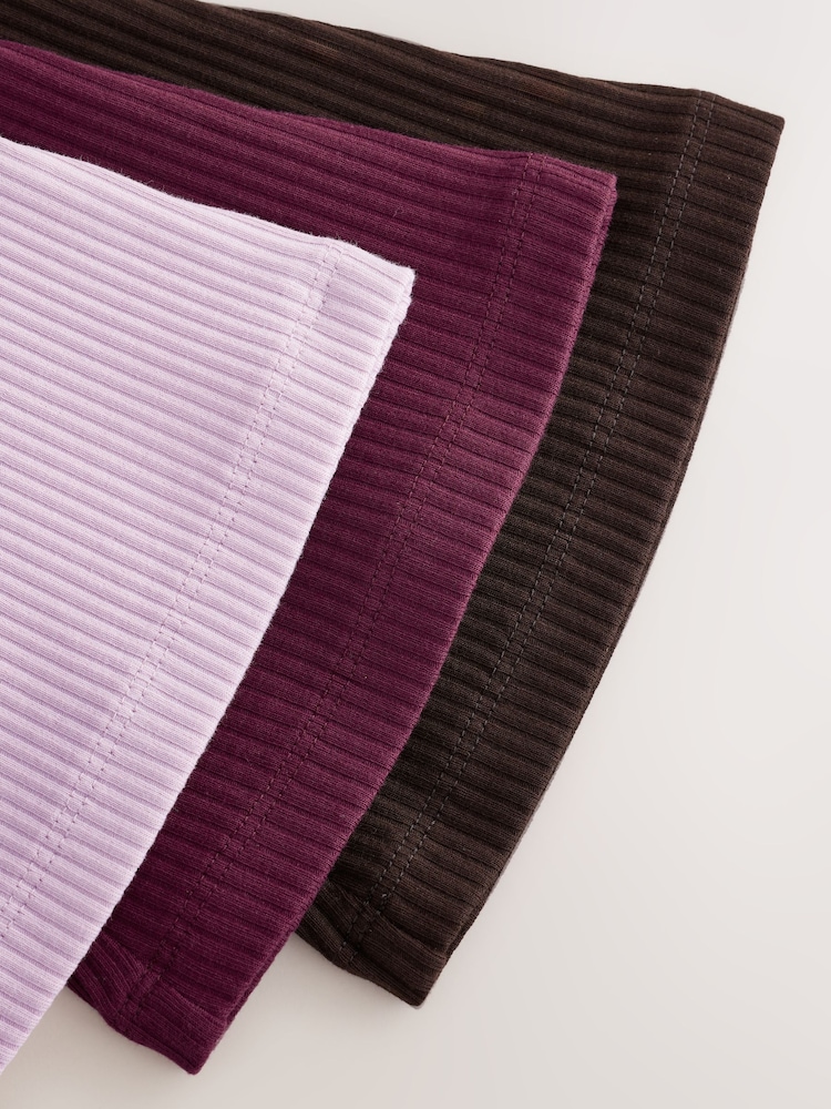 Baker by Ted Baker Ribbed Flares Leggings 3 Pack - Image 11 of 11