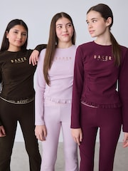 Baker by Ted Baker Ribbed Flares Leggings 3 Pack - Image 4 of 11
