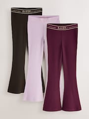 Baker by Ted Baker Ribbed Flares Leggings 3 Pack - Image 5 of 11