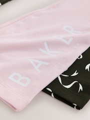 Baker by Ted Baker Multi Bow Print Flares Leggings 2 Pack - Image 4 of 5