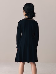 Baker by Ted Baker Navy Cable Knit Collared Dress - Image 2 of 10