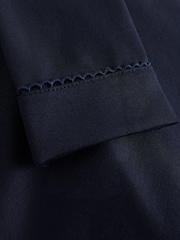 海軍藍 - Baker by Ted Baker Lace Collar Pleated Ponte Dress - 圖片 9/11