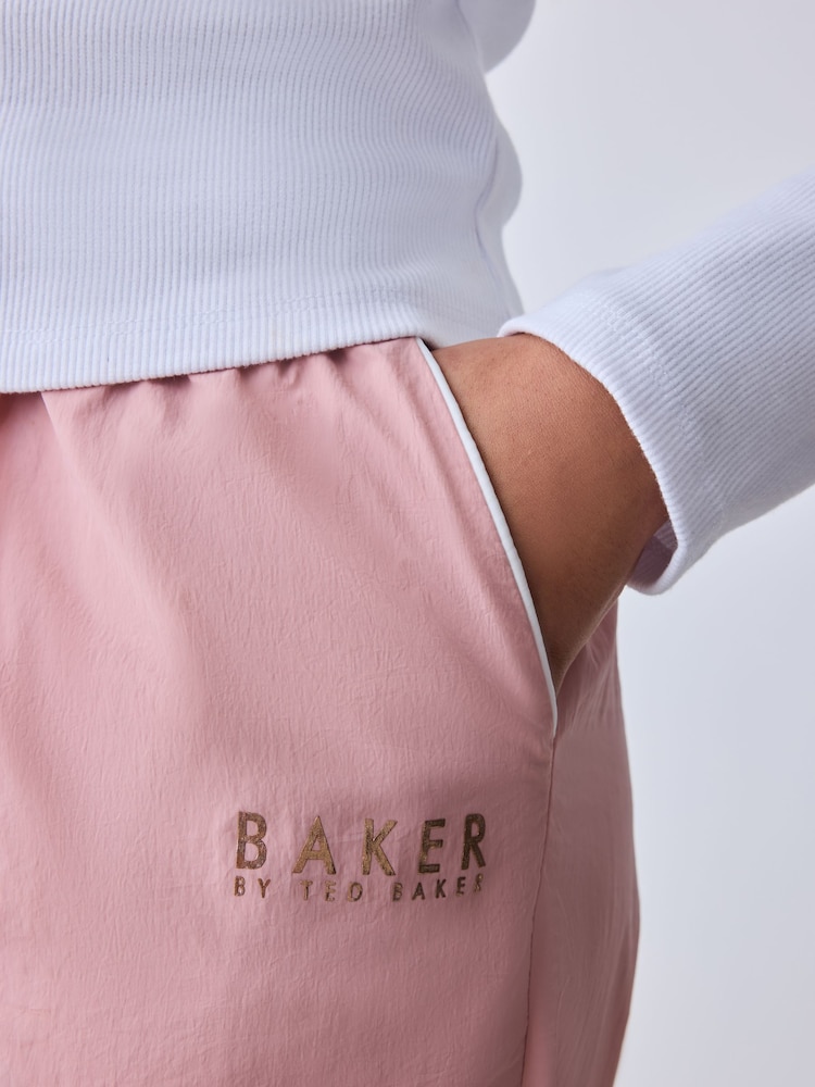 Baker by Ted Baker Pink 2 Piece Ribbed Top & Nylon Balloon Shape Trousers Set - Image 6 of 6 Baker by Ted Baker Pink 2 Piece Ribbed Top & Nylon Balloon Shape Trousers Set - Image 6 of 6