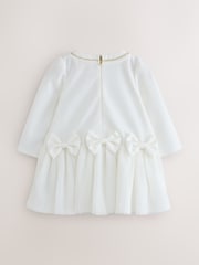 Baker by Ted Baker Crinkle Mesh Hem Bow Ponte Dress - صورة 2 من 6