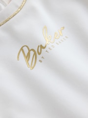 Baker by Ted Baker Crinkle Mesh Hem Bow Ponte Dress - صورة 5 من 6