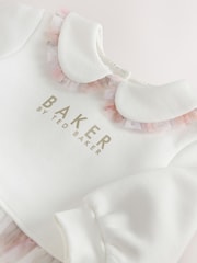 Baker by Ted Baker Quilted Peplum Mesh Romper - Imagen 4 de 6