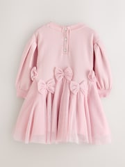 Վարդագույն - Baker by Ted Baker Bow Mesh Godet Sweat Dress - Պատկեր 2 4-ից