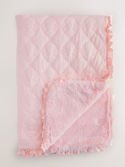 Baker by Ted Baker Pink Quilted Fur Lined Blanket - Image 1 of 3