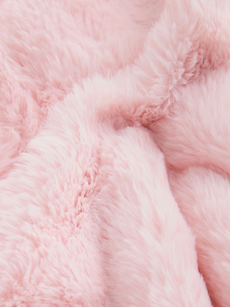 Baker by Ted Baker Pink Quilted Fur Lined Blanket - Image 3 of 3