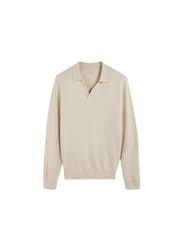 Scalpers Cream New Moller Tricot Polo Shirt - Image 4 of 4