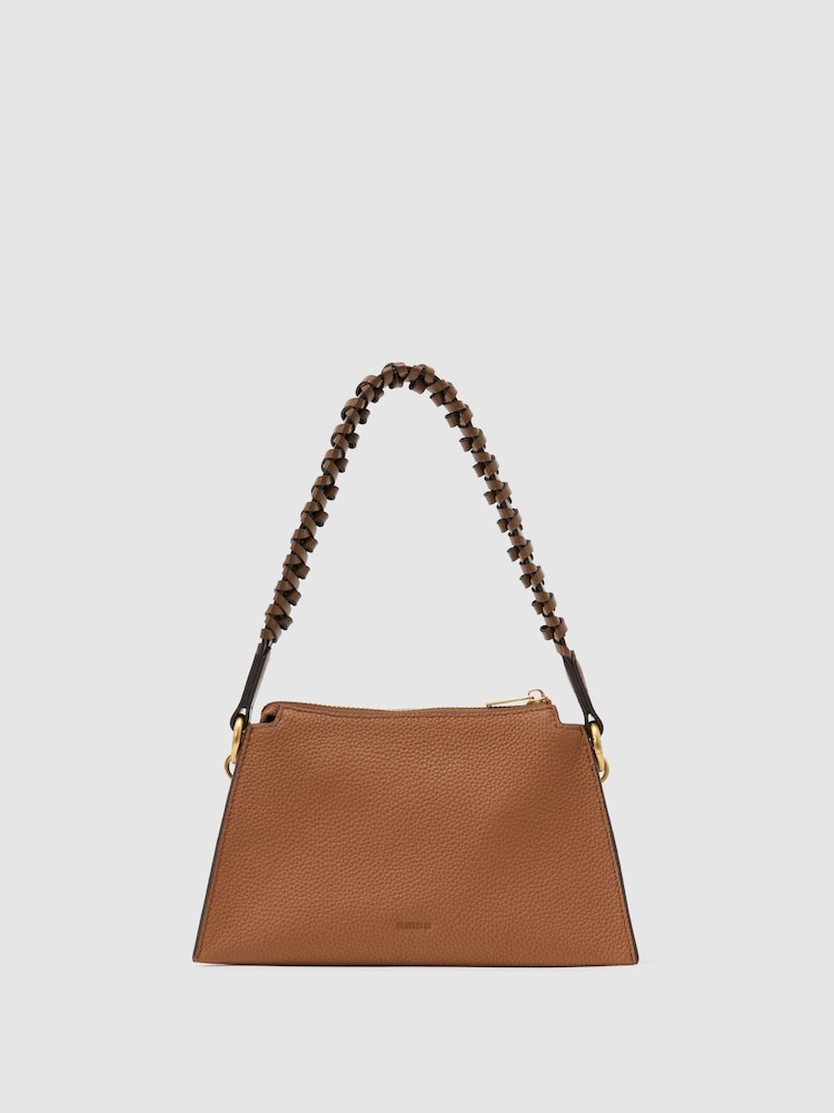Reiss Tan Avery Embossed Suede and Leather Top-Handle Bag - Image 7 of 7 Reiss Tan Avery Embossed Suede and Leather Top-Handle Bag - Image 7 of 7