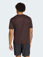 adidas Brown Workout Essentials Base T-Shirt - Image 2 of 6
