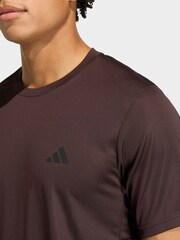 adidas Brown Workout Essentials Base T-Shirt - Image 4 of 6