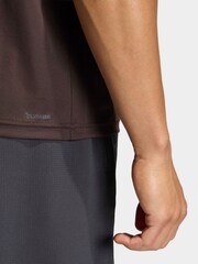 adidas Brown Workout Essentials Base T-Shirt - Image 5 of 6