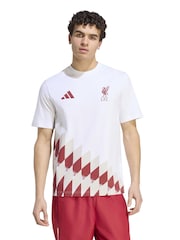 adidas White Liverpool Fc Stadium Graphic T-Shirt - Image 1 of 6