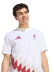 adidas White Liverpool Fc Stadium Graphic T-Shirt - Image 4 of 6